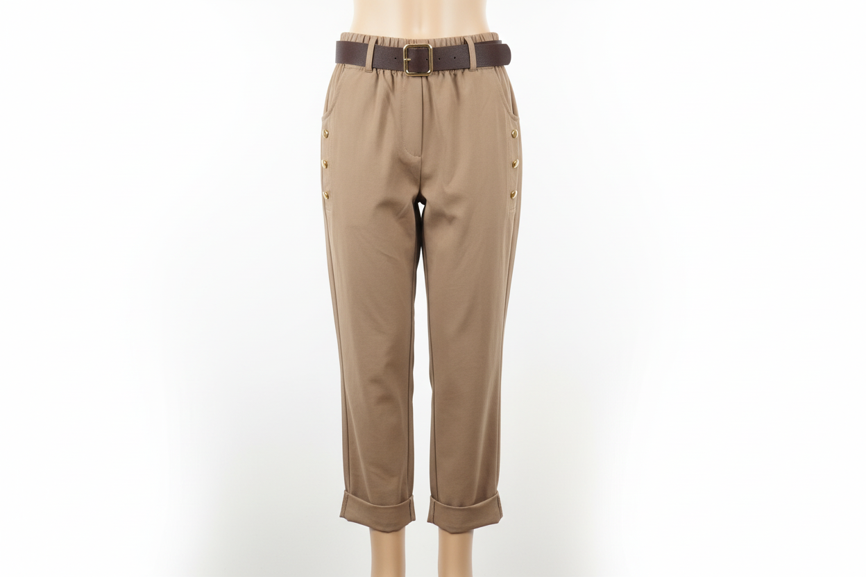 Pantalone in cotone elasticizzata